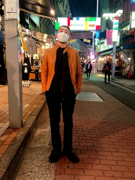 「B'2nd（ビーセカンド）のアイテム（スラックス）」を使った、神田潔さん（メンズ・175cm）の春コーディネート