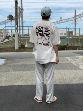 「ごきげんウィーク」｜「アイテム（スウェットパンツ）」を使った、Pakkun14さん（メンズ・165cm）の春コーディネート
