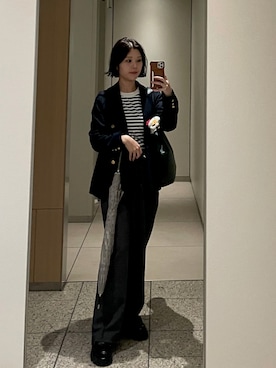 「アイテム（長傘）」を使った、co_baby5さん（レディース・153cm）の秋コーディネート