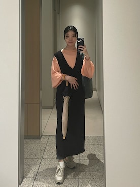 「アイテム（ジャンパースカート）」を使った、co_baby5さん（レディース・153cm）の夏コーディネート