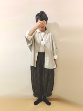 「リンネル（リンネル）のアイテム」を使った、ratoさん（レディース・154cm）の夏コーディネート