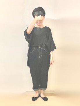 「アイテム（チュニック）」を使った、ratoさん（レディース・154cm）の秋コーディネート