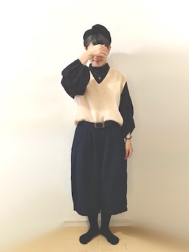 「mikke（ミッケ）のアイテム」を使った、ratoさん（レディース・154cm）の冬コーディネート