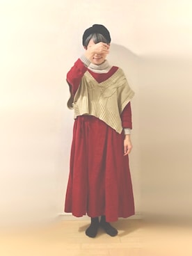 「AS KNOW AS PINKY（アズノゥアズピンキー）のアイテム」を使った、ratoさん（レディース・154cm）の冬コーディネート