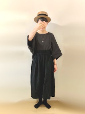 「studio CLIP（スタディオクリップ）のアイテム（チュニック）」を使った、ratoさん（レディース・154cm）の夏コーディネート