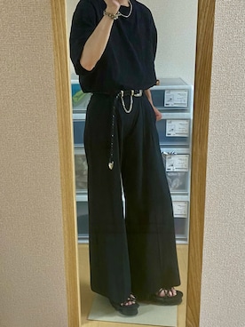 「MYne（マイン）のアイテム（アクセサリー）」を使った、maekashiさん（メンズ・173cm）の夏コーディネート