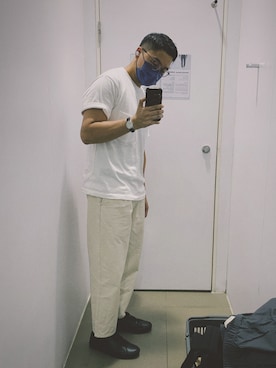 「COMMON PROJECTS（コモンプロジェクト）のアイテム（スニーカー）」を使った、jcheung1989さん（メンズ・173cm）の夏コーディネート