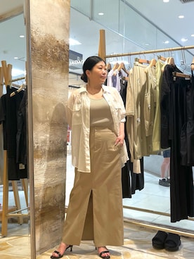 「アイテム（タンクトップ）」を使った、ggみきさん（レディース・153cm）の夏コーディネート
