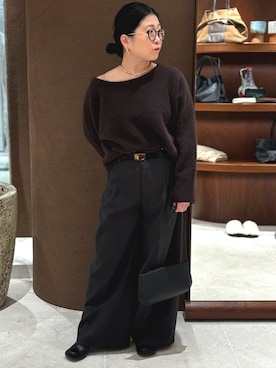 「アイテム（チョーカー）」を使った、ggみきさん（レディース・153cm）の秋コーディネート