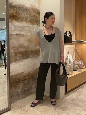 「アイテム（リング、ブラック系）」を使った、ggみきさん（レディース・153cm）の夏コーディネート