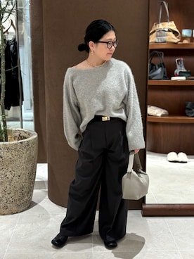 「アイテム（チョーカー）」を使った、ggみきさん（レディース・153cm）の秋コーディネート