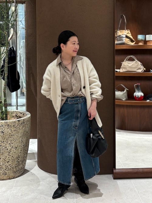 新品】ガラルダギャランテ ファーVネックカーディガン モカ