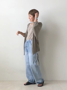 「Bab（バブ）のアイテム（サンダル）」を使った、aykiiさん（レディース・154cm）の夏コーディネート