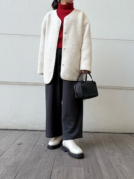 「アイテム（ジャケット/アウター）」を使った、miyama1219さん（レディース・155cm）の冬コーディネート