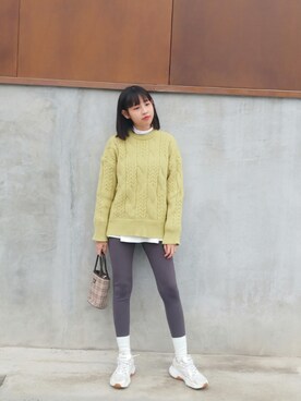 「毛衣」｜Lilyさん（レディース・158cm）の冬コーディネート