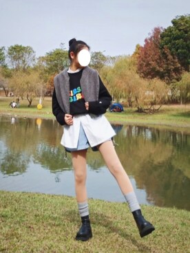 「KIRSH（キルシー）のアイテム（スウェット）」を使った、Lilyさん（レディース・158cm）の冬コーディネート