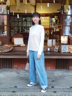 「日常」｜「アイテム（パンツ）」を使った、Lilyさん（レディース・158cm）の秋コーディネート
