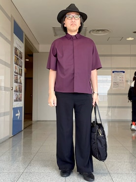 「JINS（ジンズ）のアイテム」を使った、zzzypadawanさん（メンズ・177cm）の夏コーディネート