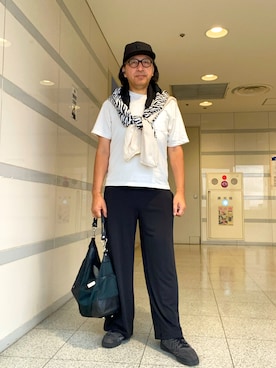「JINS（ジンズ）のアイテム」を使った、zzzypadawanさん（メンズ・177cm）の秋コーディネート