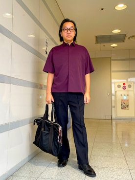 「JINS（ジンズ）のアイテム」を使った、zzzypadawanさん（メンズ・177cm）の秋コーディネート