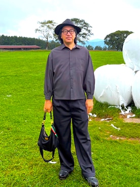 「JINS（ジンズ）のアイテム」を使った、zzzypadawanさん（メンズ・177cm）の夏コーディネート