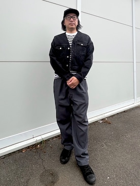 「JINS（ジンズ）のアイテム」を使った、zzzypadawanさん（メンズ・177cm）の夏コーディネート