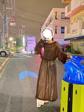 「AS KNOW AS PINKY（アズノゥアズピンキー）のアイテム（スラックス）」を使った、ナ　ホさん（レディース・146cm）の秋コーディネート
