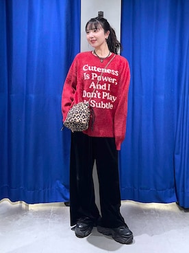 「ウエストゴム」｜「アイテム（アクセサリー）」を使った、kotokoさん（レディース・160cm）の冬コーディネート