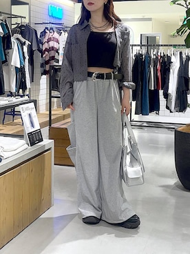 「PAGEBOY（ページボーイ）の<高畠百加着用アイテム>プラットチャンキースニーカー（スニーカー、ブラック系）」を使った、kotokoさん（レディース・160cm）の夏コーディネート