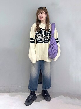 「PBLIM（ページボーイリム）のアイテム（スカート）」を使った、kotokoさん（レディース・160cm）の秋コーディネート