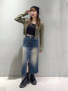 「PBLIM（ページボーイリム）のアイテム（スカート）」を使った、kotokoさん（レディース・160cm）の秋コーディネート