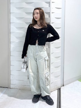 「PAGEBOY（ページボーイ）のレトロボストンBAG（ショルダーバッグ）」を使った、kotokoさん（レディース・160cm）の秋コーディネート