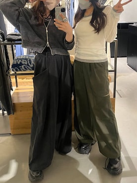 「PAGEBOY（ページボーイ）の<高畠百加着用アイテム>プラットチャンキースニーカー（スニーカー、ブラック系）」を使った、kotokoさん（レディース・160cm）の春コーディネート