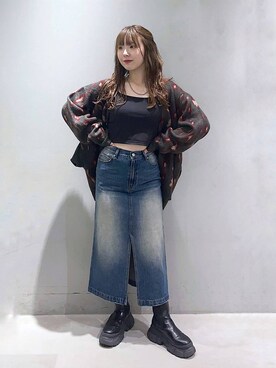 「PBLIM（ページボーイリム）のアイテム（スカート）」を使った、kotokoさん（レディース・160cm）の秋コーディネート