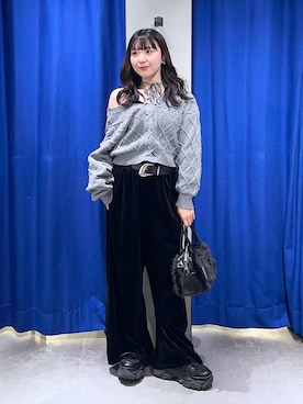 「アイテム（キャミソール、ブラック系）」を使った、kotokoさん（レディース・160cm）の冬コーディネート