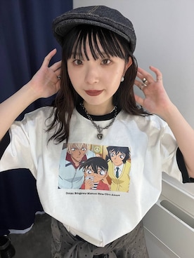 「PAGEBOY（ページボーイ）のハートマンテルネックレス3（ネックレス、ブラック系）」を使った、kotokoさん（レディース・160cm）の春コーディネート