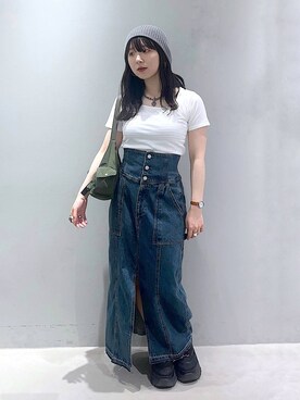 「JEANASIS（ジーナシス）のランダムアウトソールスニーカー/968688（スニーカー）」を使った、kotokoさん（レディース・160cm）の春コーディネート