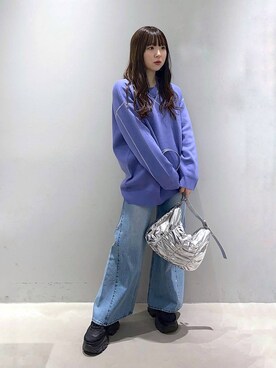 「JEANASIS（ジーナシス）のランダムアウトソールスニーカー/968688（スニーカー）」を使った、kotokoさん（レディース・160cm）の冬コーディネート