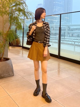 「EMODA（エモダ）のアイテム」を使った、kannaさん（レディース・163cm）の秋コーディネート