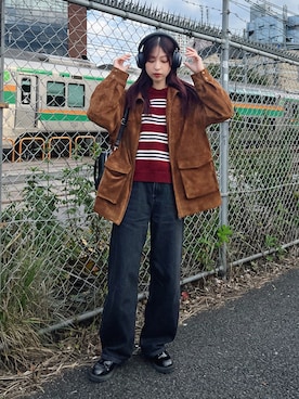 「アイテム（ブルゾン）」を使った、kannaさん（骨格ナチュラル・レディース・163cm）の秋コーディネート