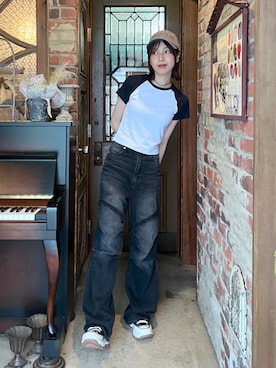 「CONVERSE（コンバース）のアイテム」を使った、kannaさん（骨格ナチュラル・レディース・163cm）の夏コーディネート