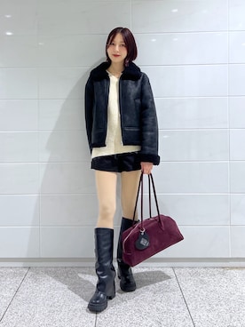 「Heather（ヘザー）のアイテム」を使った、kannaさん（レディース・163cm）の冬コーディネート