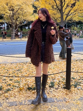 「骨格ナチュラル」｜kannaさん（レディース・163cm）の冬コーディネート