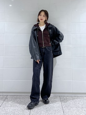 「GOLDY（ゴールディ）の【金属アレルギー軽減】ハート チャーム ステンレス ネックレス（ネックレス、シルバー系）」を使った、kannaさん（レディース・163cm）の春コーディネート