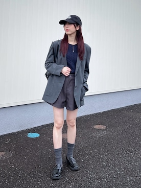 「アイテム（キャップ）」を使った、kannaさん（レディース・163cm）の秋コーディネート