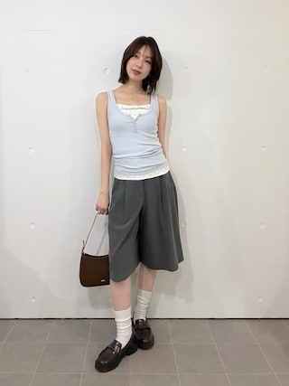「UNIQLO(ユニクロ)のアイテム(Tシャツ/カットソー)」を使った、kannaさん(レディース・163cm)の夏コーディネート