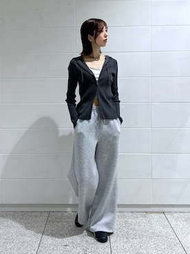 「アイテム（パーカー）」を使った、kannaさん（レディース・163cm）の夏コーディネート