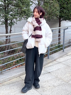 「アイテム（パンツ）」を使った、kannaさん（レディース・163cm）の冬コーディネート