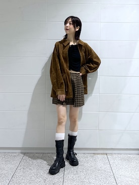 「アイテム（ブーツ）」を使った、kannaさん（レディース・163cm）の秋コーディネート