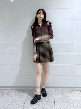 「EMODA（エモダ）のアイテム（ニット/セーター）」を使った、kannaさん（レディース・163cm）の秋コーディネート